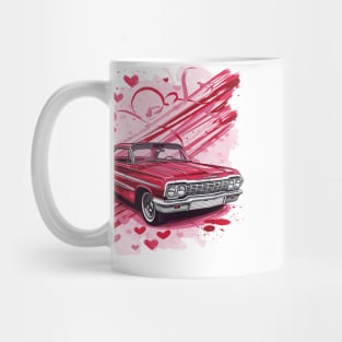 Valentine's Day Red Chevy Impala Art desigm Mug